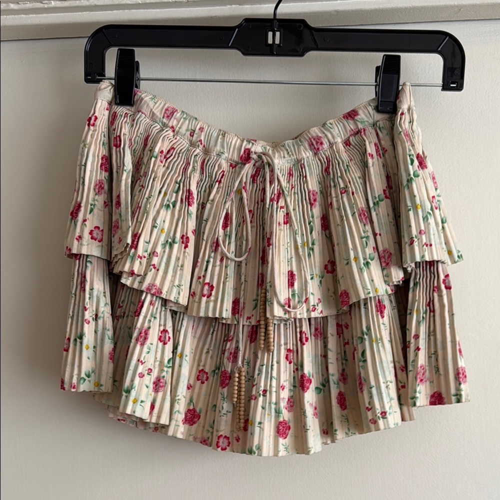 Floral Pleated Women's Skirt